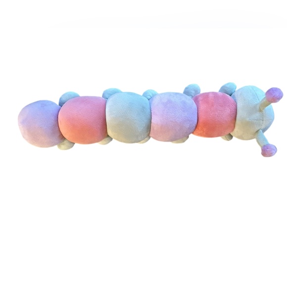 Debi Lilly Design Clyde The Caterpillar Plush Stuffed Animal Toy 19” Pastel Rare - Picture 5 of 11